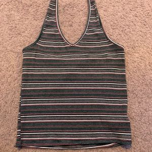 American eagle striped halter crop top